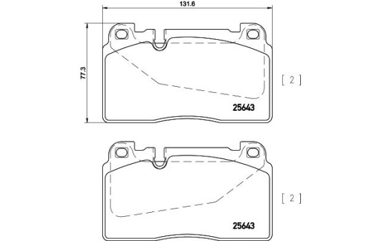 Bromsbeläggssats, skivbroms 8DB 355 020-251 Hella, bild 4