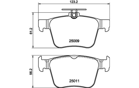 Bromsbeläggssats, skivbroms 8DB 355 020-261 Hella