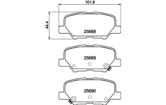 Bromsbeläggssats, skivbroms 8DB 355 020-291 Hella, bild 7