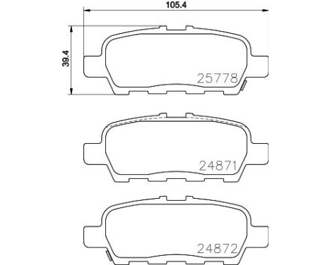 Bromsbeläggssats, skivbroms 8DB 355 020-401 Hella, bild 7