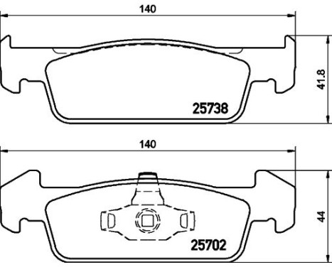 Bromsbeläggssats, skivbroms 8DB 355 020-421 Hella, bild 6
