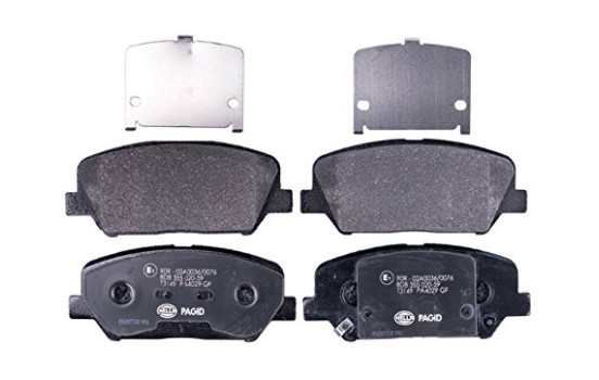 Bromsbeläggssats, skivbroms 8DB 355 020-591 Hella