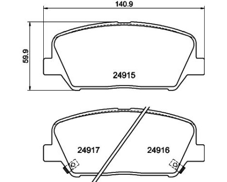 Bromsbeläggssats, skivbroms 8DB 355 020-591 Hella, bild 7