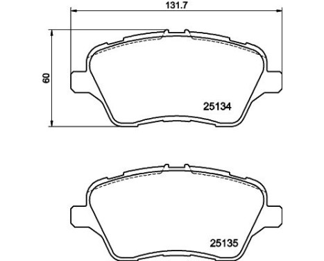 Bromsbeläggssats, skivbroms 8DB 355 020-621 Hella, bild 7