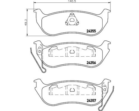 Bromsbeläggssats, skivbroms 8DB 355 020-631 Hella, bild 7