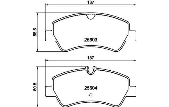 Bromsbeläggssats, skivbroms 8DB 355 020-721 Hella, bild 4