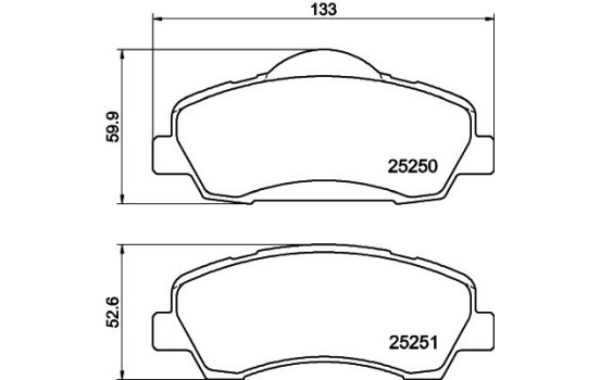 Bromsbeläggssats, skivbroms 8DB 355 020-771 Hella, bild 4