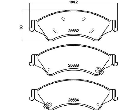 Bromsbeläggssats, skivbroms 8DB 355 020-781 Hella, bild 7