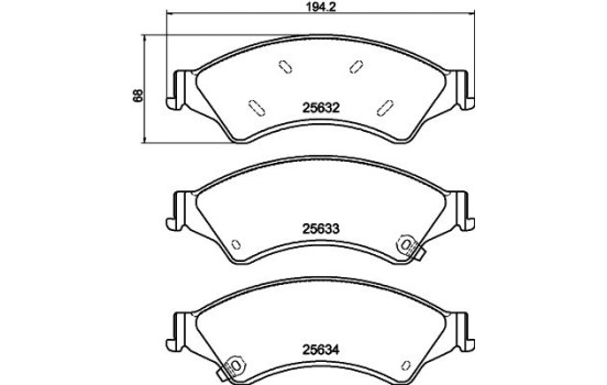 Bromsbeläggssats, skivbroms 8DB 355 020-781 Hella, bild 7