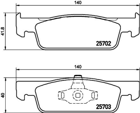 Bromsbeläggssats, skivbroms 8DB 355 020-801 Hella, bild 4