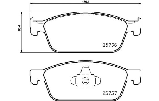 Bromsbeläggssats, skivbroms 8DB 355 020-831 Hella, bild 7