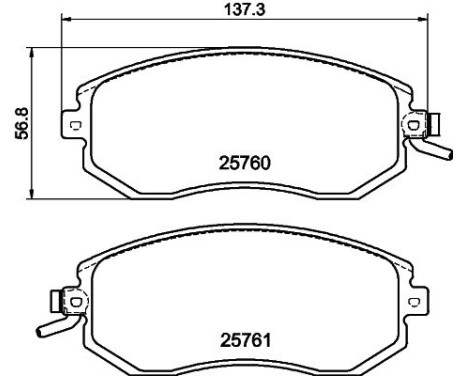 Bromsbeläggssats, skivbroms 8DB 355 020-891 Hella, bild 7