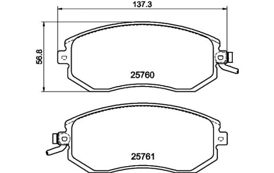 Bromsbeläggssats, skivbroms 8DB 355 020-891 Hella, bild 7
