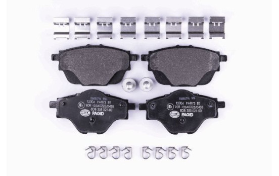Bromsbeläggssats, skivbroms 8DB 355 021-001 Hella