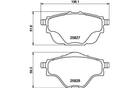 Bromsbeläggssats, skivbroms 8DB 355 021-001 Hella, bild 7