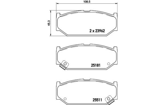 Bromsbeläggssats, skivbroms 8DB 355 021-121 Hella, bild 7