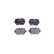 Bromsbeläggssats, skivbroms 8DB 355 021-161 Hella