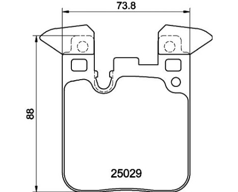 Bromsbeläggssats, skivbroms 8DB 355 021-341 Hella, bild 4