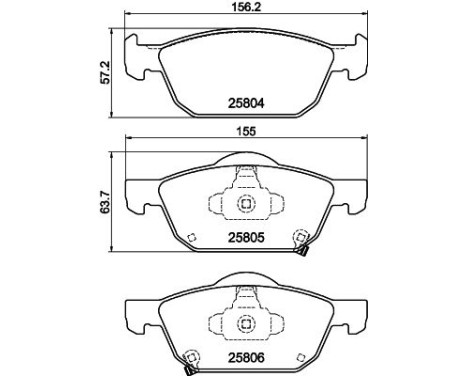 Bromsbeläggssats, skivbroms 8DB 355 021-431 Hella, bild 7
