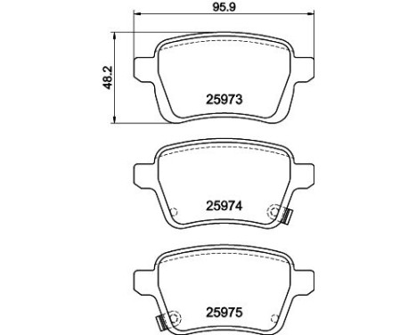 Bromsbeläggssats, skivbroms 8DB 355 021-441 Hella, bild 7