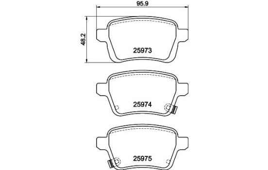Bromsbeläggssats, skivbroms 8DB 355 021-441 Hella, bild 7