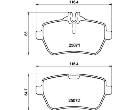 Bromsbeläggssats, skivbroms 8DB 355 021-511 Hella, bild 4