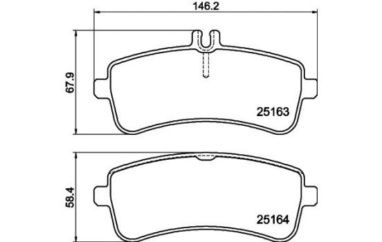 Bromsbeläggssats, skivbroms 8DB 355 021-521 Hella, bild 4