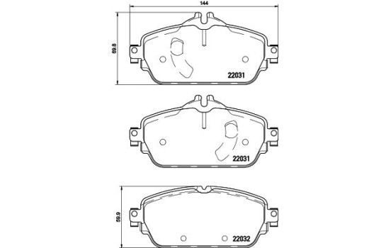 Bromsbeläggssats, skivbroms 8DB 355 021-541 Hella, bild 4