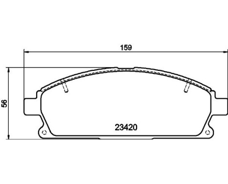 Bromsbeläggssats, skivbroms 8DB 355 021-651 Hella, bild 4