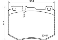 Bromsbeläggssats, skivbroms 8DB 355 021-671 Hella