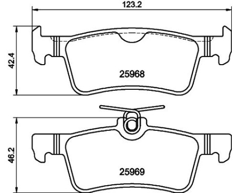 Bromsbeläggssats, skivbroms 8DB 355 021-701 Hella, bild 4