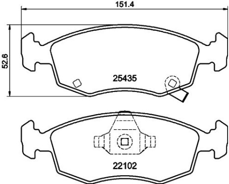 Bromsbeläggssats, skivbroms 8DB 355 021-751 Hella, bild 4