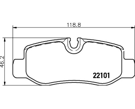 Bromsbeläggssats, skivbroms 8DB 355 021-761 Hella, bild 4