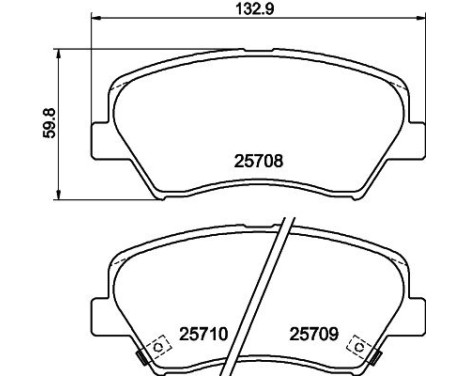 Bromsbeläggssats, skivbroms 8DB 355 021-781 Hella, bild 4