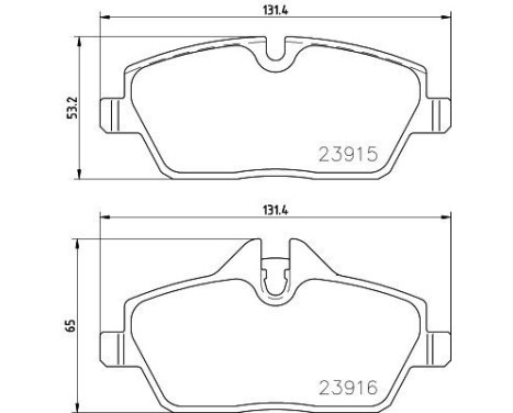 Bromsbeläggssats, skivbroms 8DB 355 021-881 Hella, bild 4