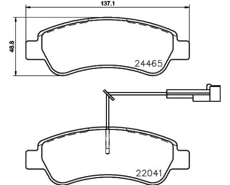 Bromsbeläggssats, skivbroms 8DB 355 021-901 Hella, bild 4