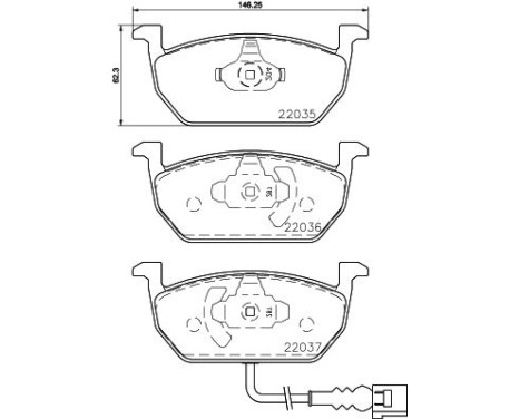 Bromsbeläggssats, skivbroms 8DB 355 021-951 Hella, bild 7