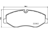 Bromsbeläggssats, skivbroms 8DB 355 021-961 Hella