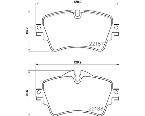 Bromsbeläggssats, skivbroms 8DB 355 023-091 Hella, bild 4