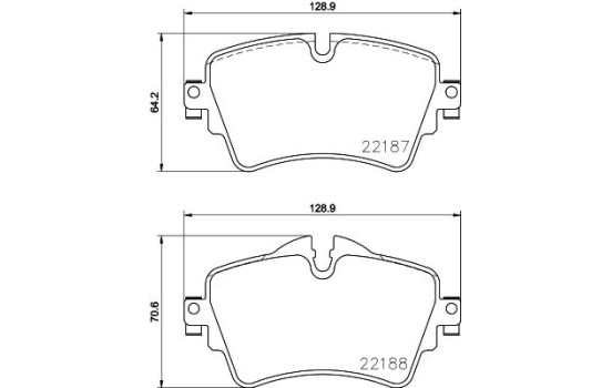 Bromsbeläggssats, skivbroms 8DB 355 023-091 Hella, bild 4