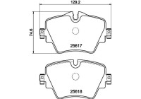 Bromsbeläggssats, skivbroms 8DB 355 023-131 Hella