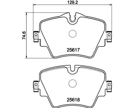 Bromsbeläggssats, skivbroms 8DB 355 023-131 Hella, bild 4