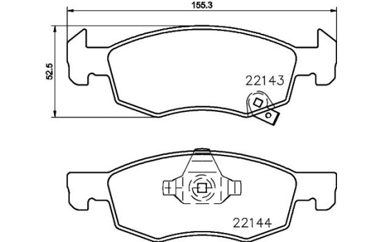 Bromsbeläggssats, skivbroms 8DB 355 023-261 Hella