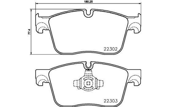 Bromsbeläggssats, skivbroms 8DB 355 024-661 Hella, bild 4