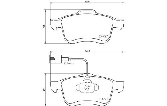 Bromsbeläggssats, skivbroms 8DB 355 024-691 Hella, bild 4
