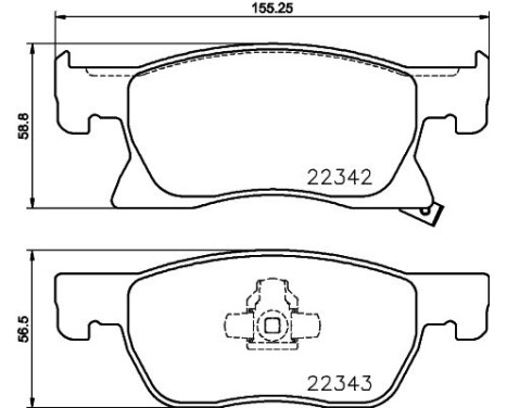 Bromsbeläggssats, skivbroms 8DB 355 024-771 Hella, bild 4