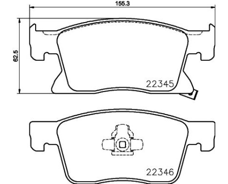 Bromsbeläggssats, skivbroms 8DB 355 024-781 Hella, bild 4