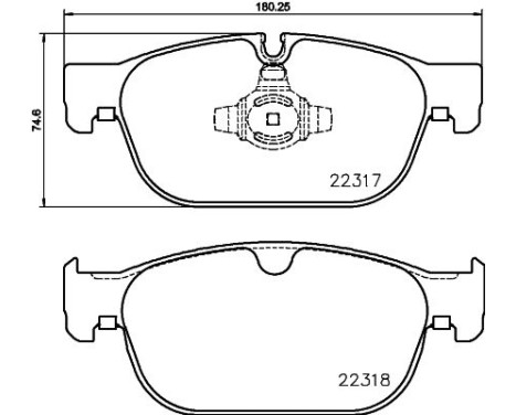 Bromsbeläggssats, skivbroms 8DB 355 024-801 Hella, bild 4