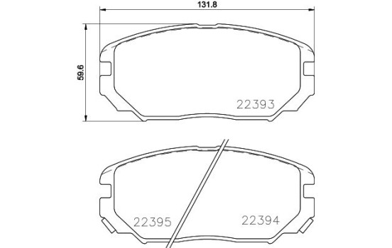 Bromsbeläggssats, skivbroms 8DB 355 024-891 Hella, bild 4