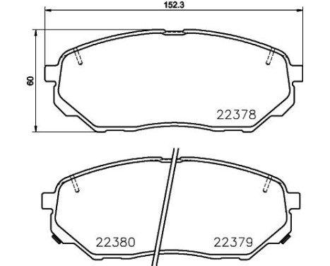 Bromsbeläggssats, skivbroms 8DB 355 024-901 Hella, bild 3